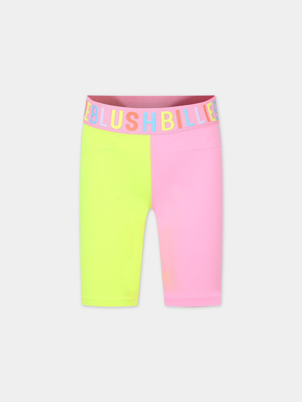 Shorts multicolor per bambina con logo